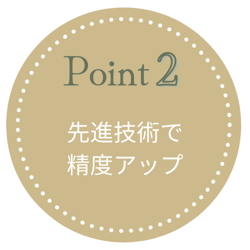 先進技術で精度アップ