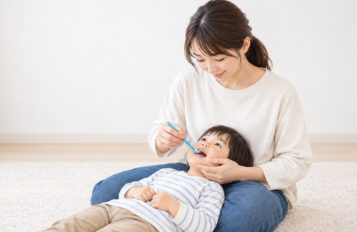 子どもの歯の仕上げ磨き
